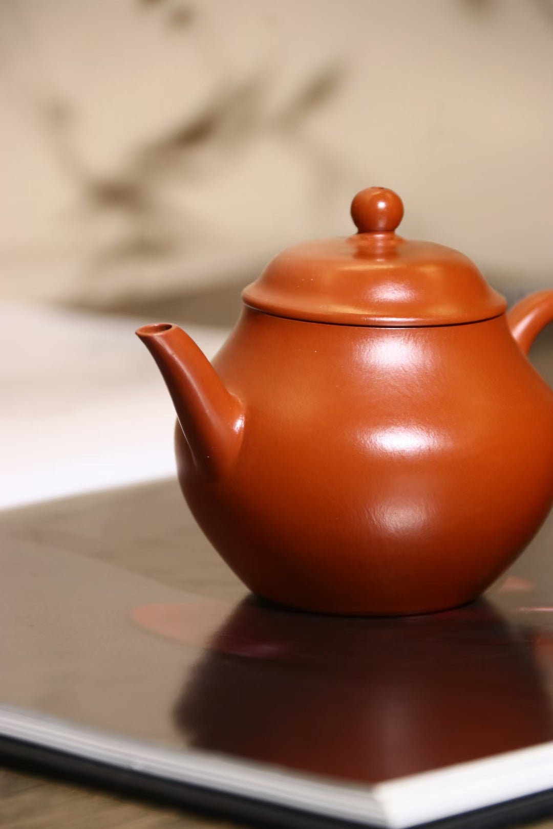01c Red Clay (Zhaozhuang Zhuni) Qiushiu Pot 趙莊朱泥 秋水壺