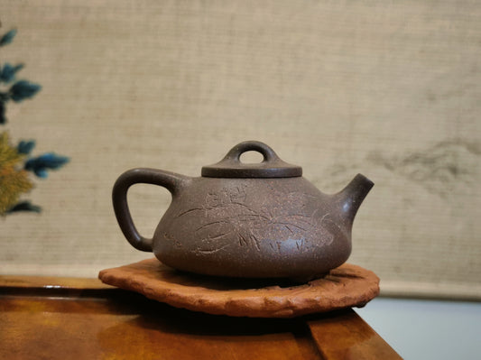 Ding’s Flamed Shipiao Pot 丁家清代料 窯變 小石瓢