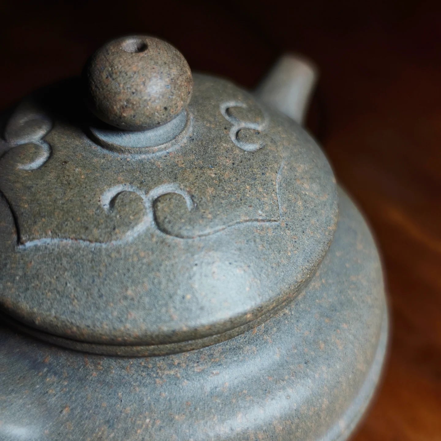 Ding’s Flamed Round Ruyi Pot 丁家清代料 窯變如意壺