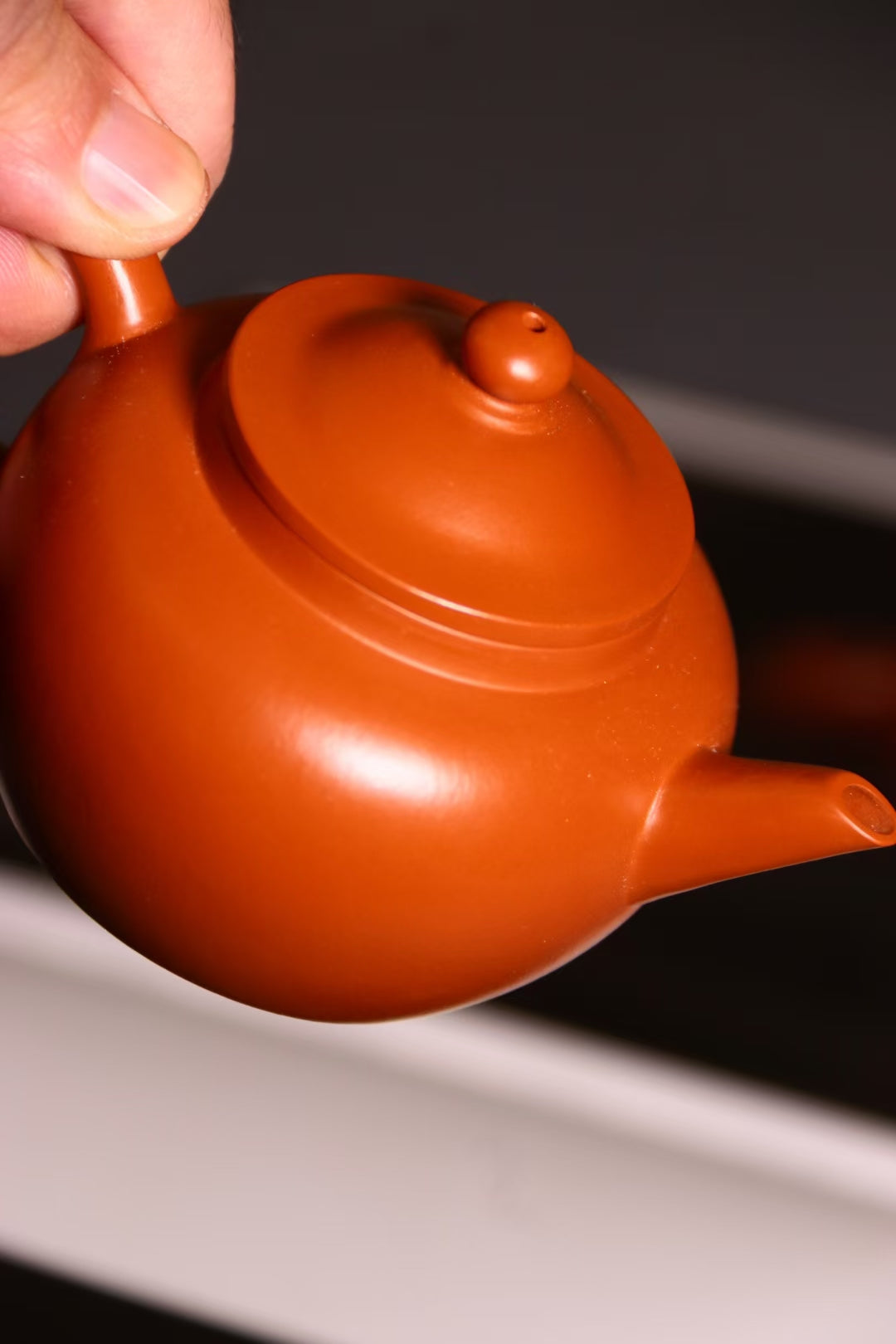 Red Clay (Zhaozhuang Zhuni) Limao Pot 趙莊朱泥 笠帽壺