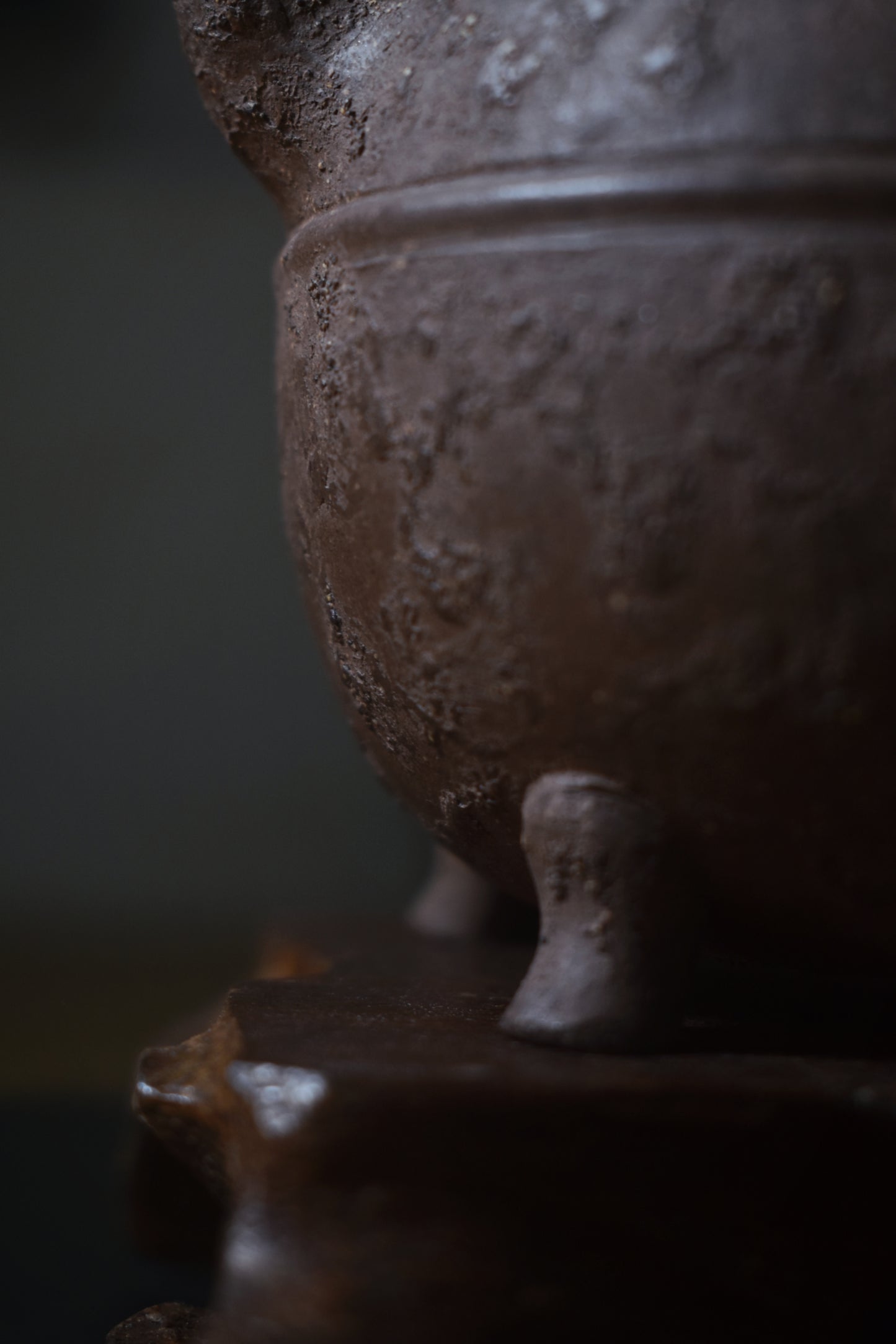 Qinghuini Side Handle Pot 青灰泥 慕古側把壺