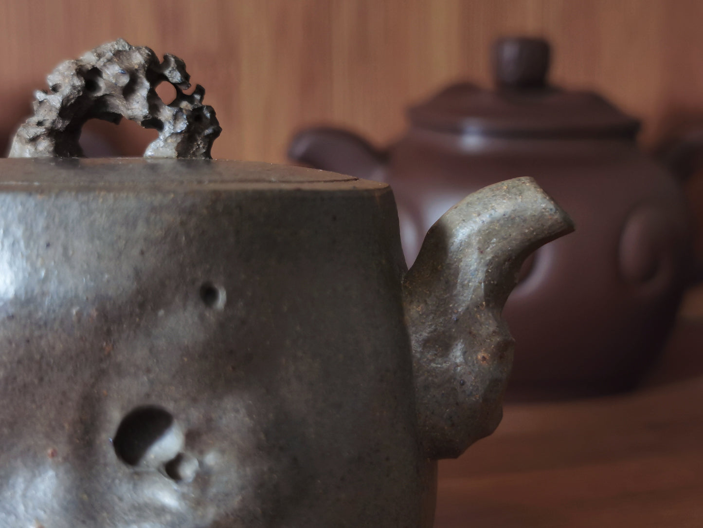 Duanni Reduction Fired - Taihu Stone Pot 段泥還原燒 太湖石壺