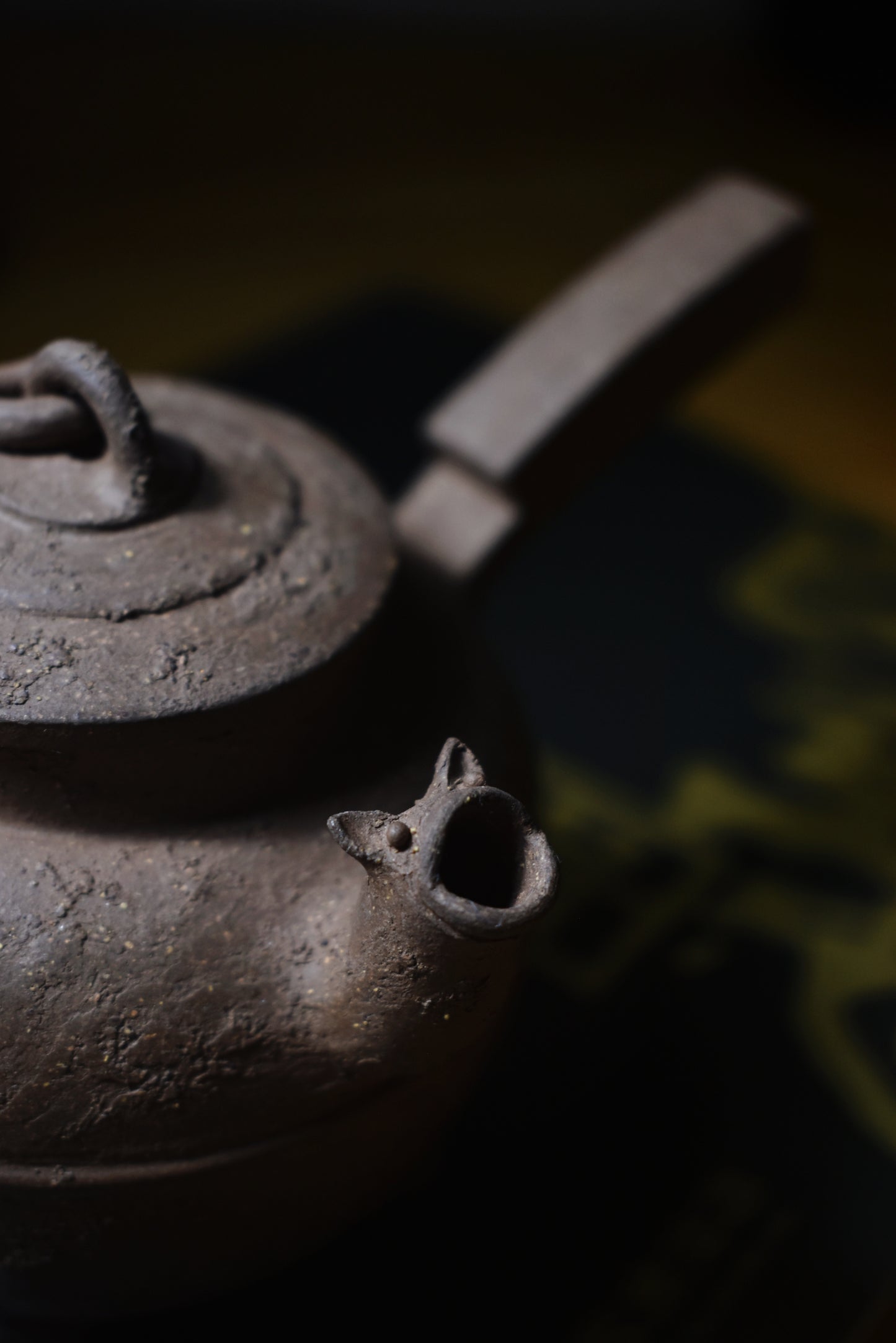 Qinghuini Side Handle Pot 青灰泥 慕古側把壺