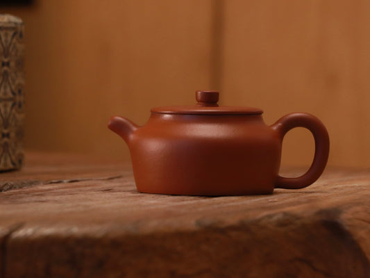 Red Clay Pinggai Lotus Seed Pot 趙莊朱泥 平蓋蓮子壺