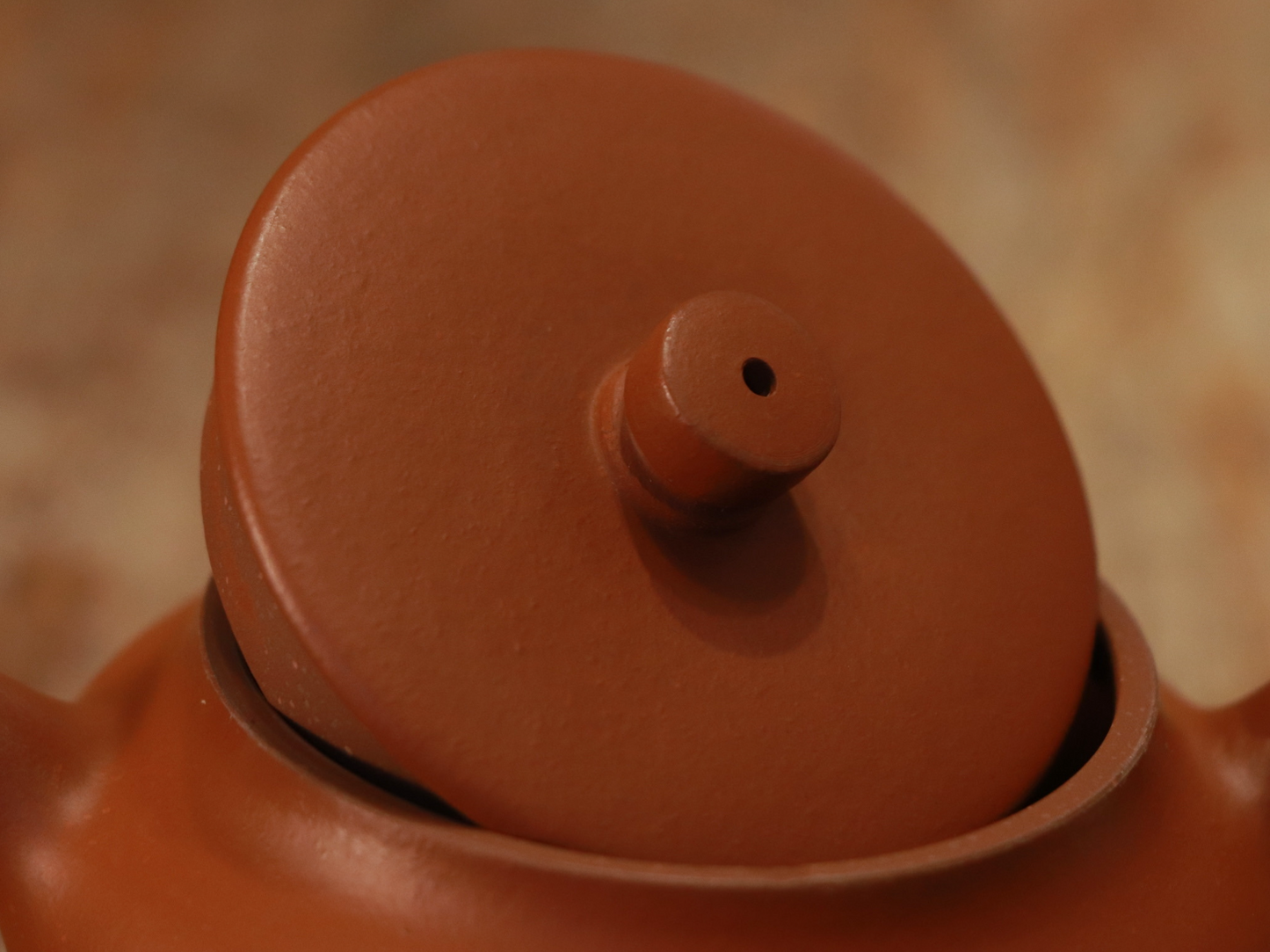 Red Clay Pinggai Lotus Seed Pot 趙莊朱泥 平蓋蓮子壺